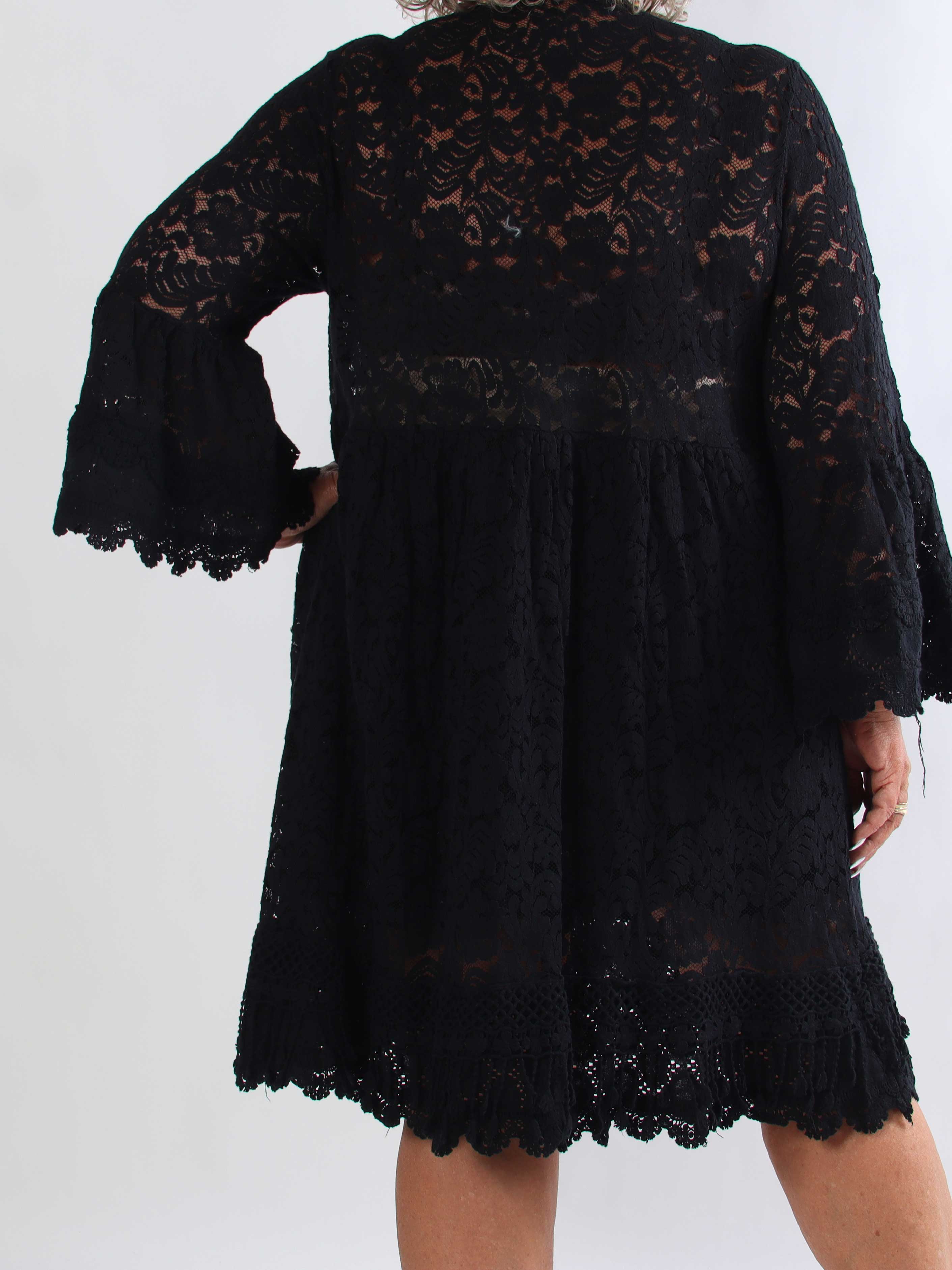 Odessa - Feminin blonde plus size tunikakjole i en bomuldsblanding